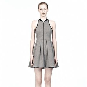T by Alexander Wang zip up, racer back mini dress